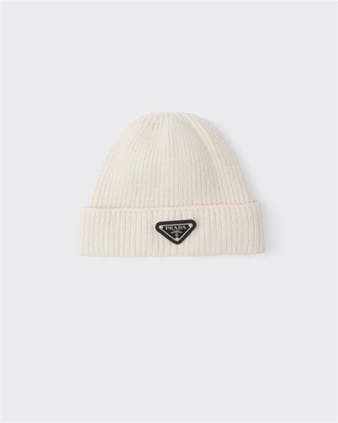 prada men's winter hat|Prada beanie white and pink.